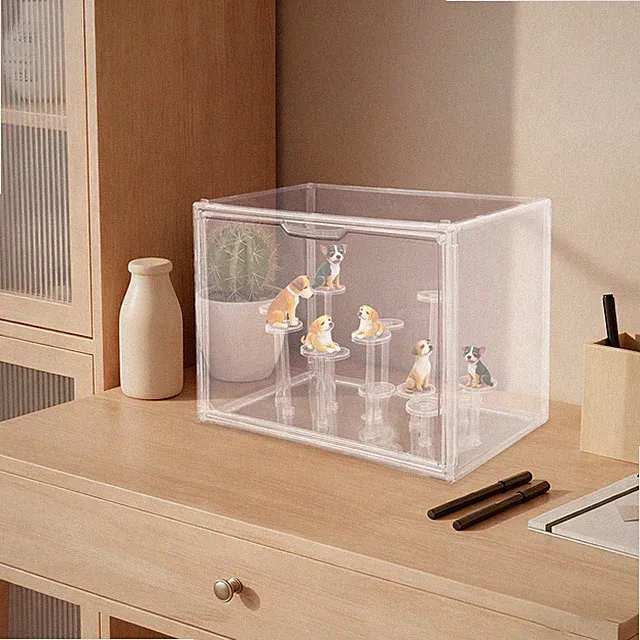 Durchsichtige stapelbare Vitrine für Mini-Figuren, Blind-Boxen & Actionfiguren