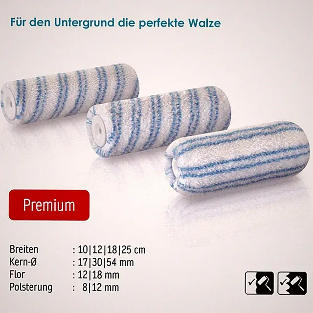 Durotex Polyamid Malerwalze Farbroller Farbwalze Profiqualität für Maler