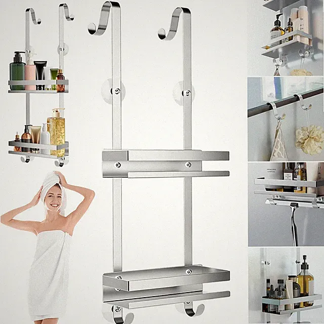 Duschregal Duschablage Badregal Badezimmer Küchenregal Organizer ohne Bohren