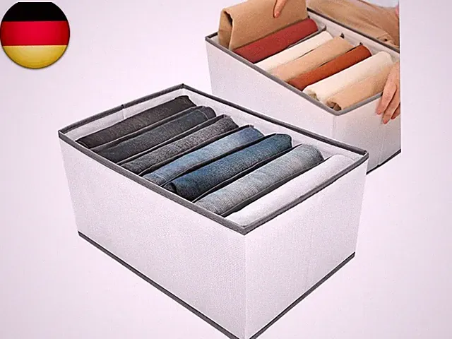 EASEVE Schrank Organizer Kleiderschrank Kleidung Aufbewahrung - 7 Fächer