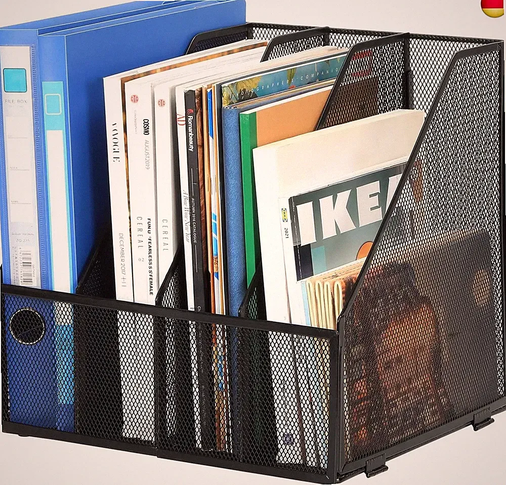 EasyPAG 4 Fächer A4 Metall Büro Schreibtisch Organizer Dokumentenhalter A