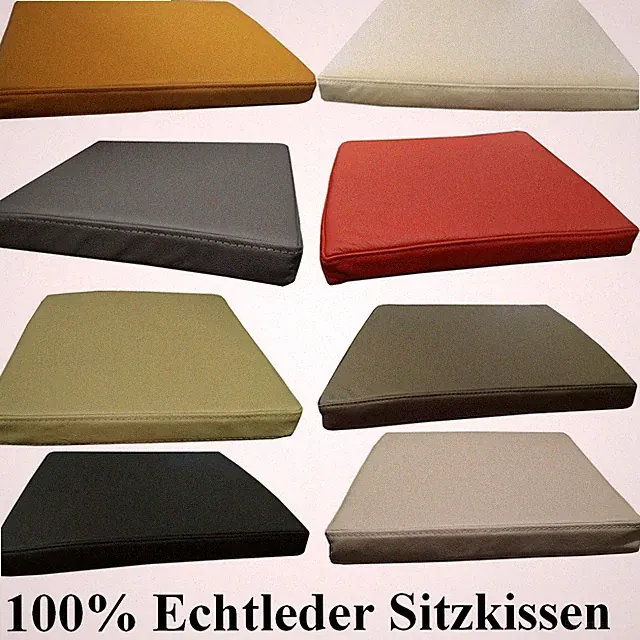 Echt Leder Stuhl Sitzkissen Lederkissen Sessel Bank Auflage Echtleder Polster