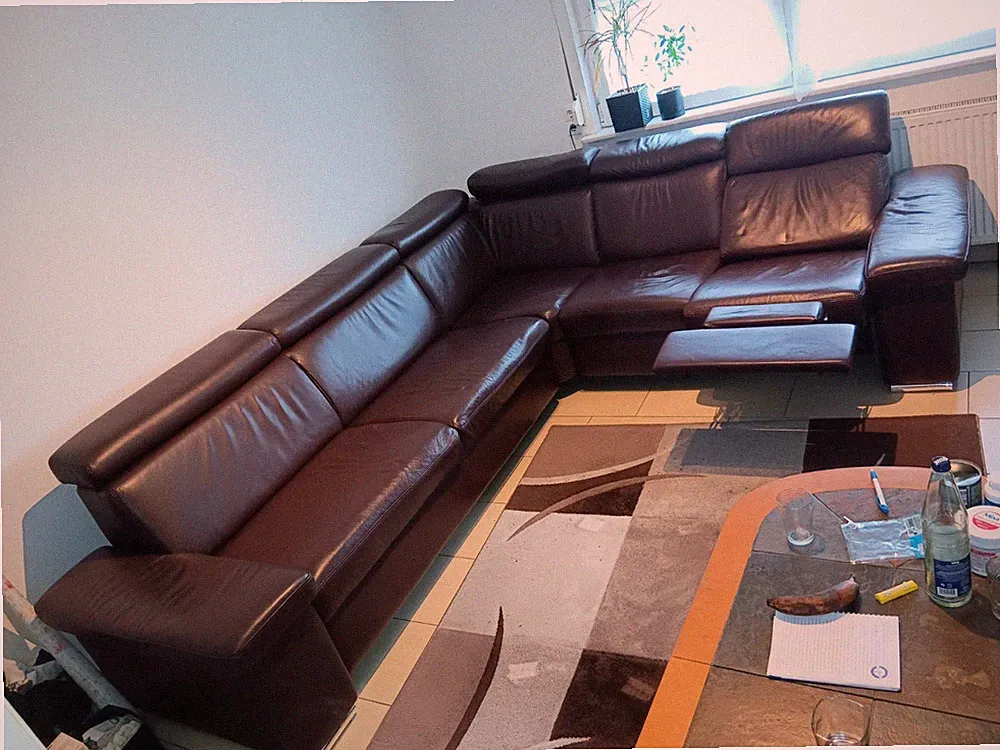 Echtleder Sofa Braun Mit Relaxfunktion Top Zustand