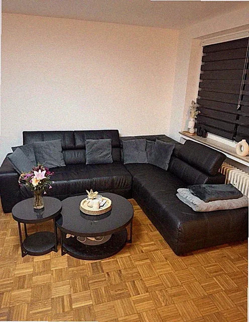 Echtledersofa, L-Form, Guter Zustand