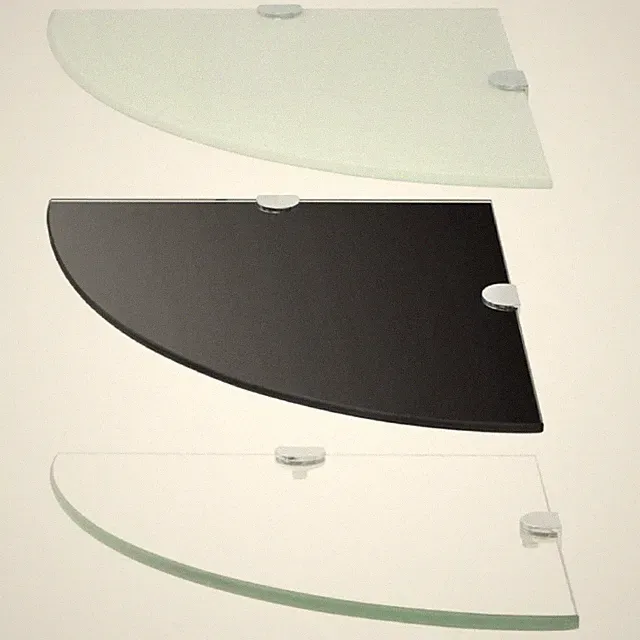 Eckablage mit Verchromten Halterungen Glas Wand Eckregal Glasablage Regal