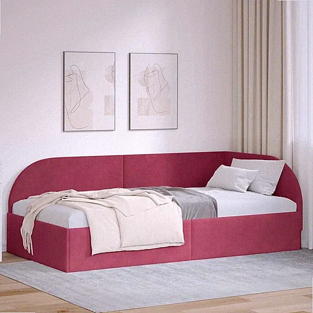 Eckbettgestell mit Kopfteil Samt Modernes Bettgestell Samtbett Luxus vidaXL