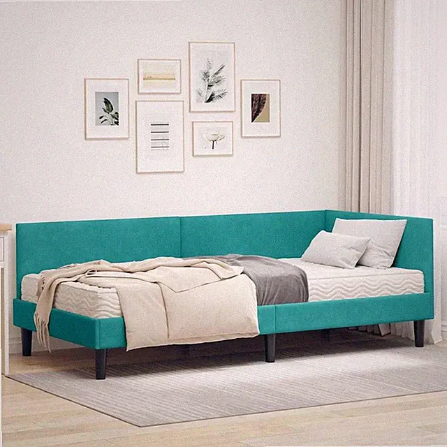 Eckbettgestell mit Matratze Polsterbett Schlafsofa Tagesbett Couchbett Betten