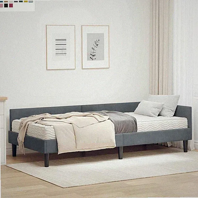 Eckbettgestell mit Matratze Schlafsofa Tagesbett Jugendbett Couchbett L-förm Neu