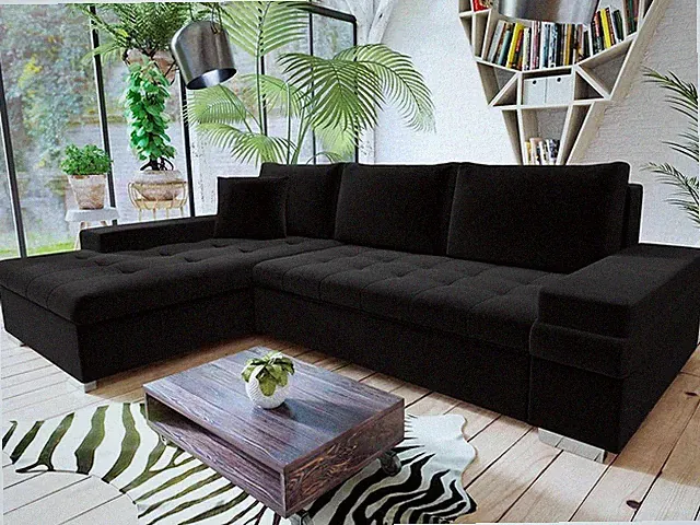 Eckcouch Odin Mini Sofa Ecksofa mit Schlaffunktion Bettkasten Couchgarnitur Ecke