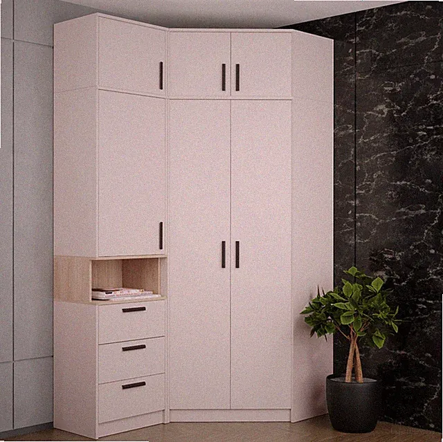 Eckgarderobe GUSTAVO G12 Garderobenset Flurmöbel Kaschmir Design Modern