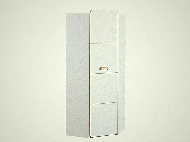 Eckkleiderschrank Lorento L14 Schrank Eckschrank mit Kleiderstange 1 Türiger