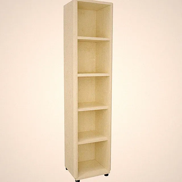 Eckregal Aktenregal Bücherregal Standregal Ahorn 5 Fächer schmal, 188x42x40 cm