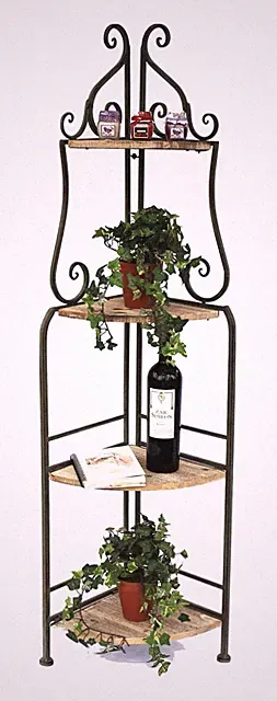 Eckregal Regal Malega 12061 aus Metall und Holz 145 cm Bücherregal Badregal
