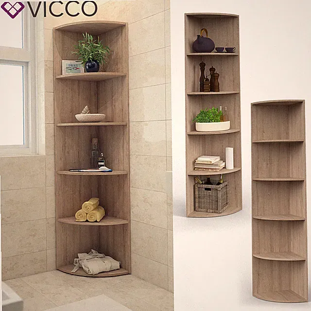 Eckregal Winkelregal Küchenregal Badregal Standregal 180 x 40 cm Ecki Vicco