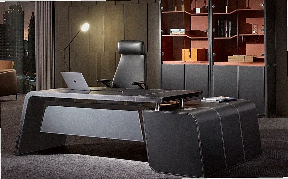 Eckschreibtisch Arbeits Schreib Büro Tisch Luxus Klasse Designer Möbel Tische