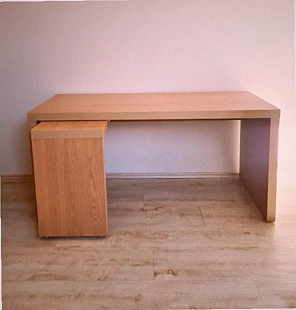 Eckschreibtisch ausziehbarer Schreibtisch aus Holz