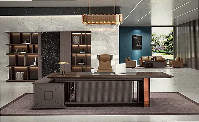 Eckschreibtisch Büro Einrichtung Chef Zimmer Möbel Design Schreibtische Möbel