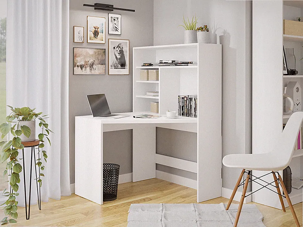 Eckschreibtisch Olasio Computertisch Arbeitszimmer für möbel Büromöbel Regal M24