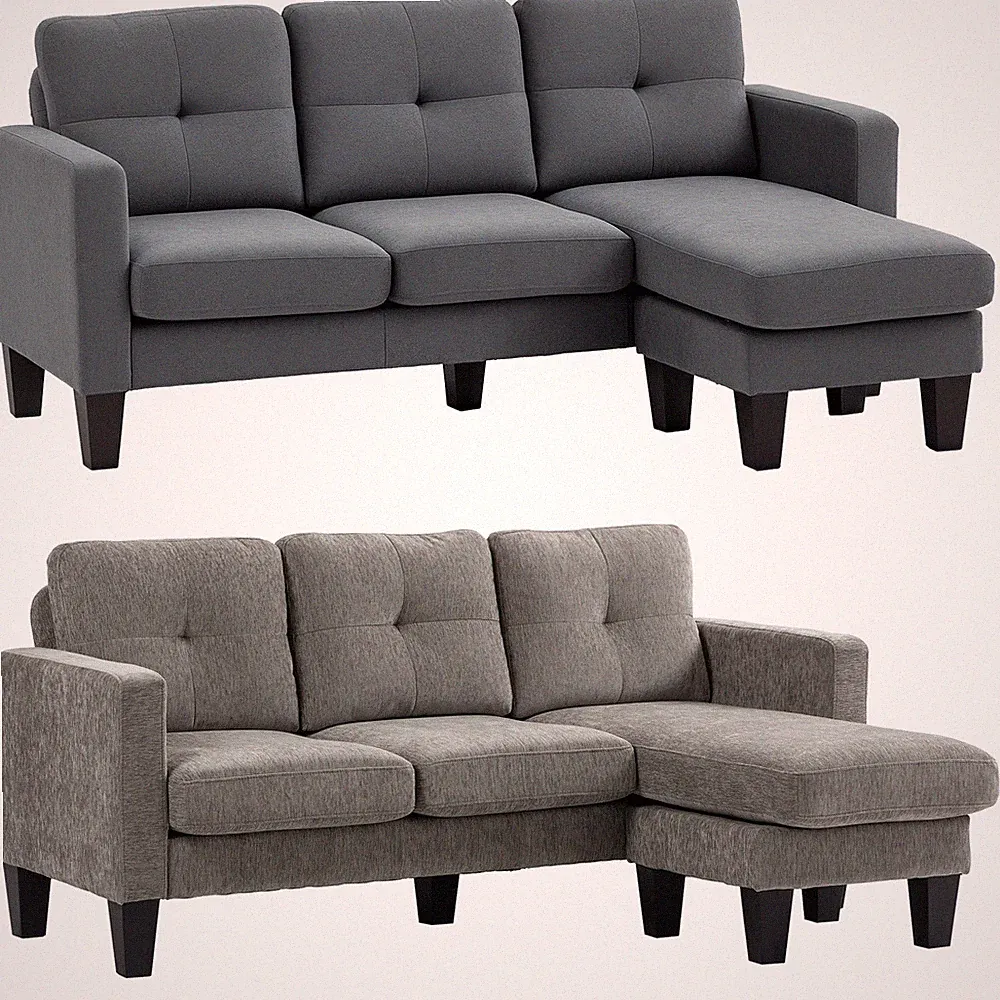 Ecksofa Couch mit Umkehrbar Chaiselongue Sofa L Form