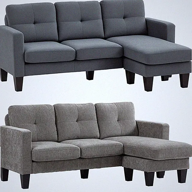 Ecksofa Couch mit Umkehrbar Chaiselongue Sofa L Form
