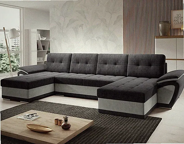 Ecksofa Dazek U Eckcouch mit Schlaffunktion Bettkasten Polsterecke U-Form