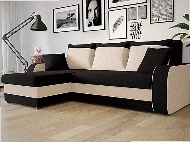 Ecksofa Karol Eckcouch Polsterecke Sofa Schlafsofa Ecke mit Schlaffunktion
