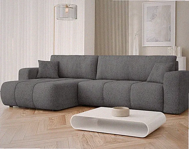 Ecksofa Kokani L Maxi Boucle⭐️ Eckcouch Polstersofa Schlaffunktion Bettkasten ⭐️
