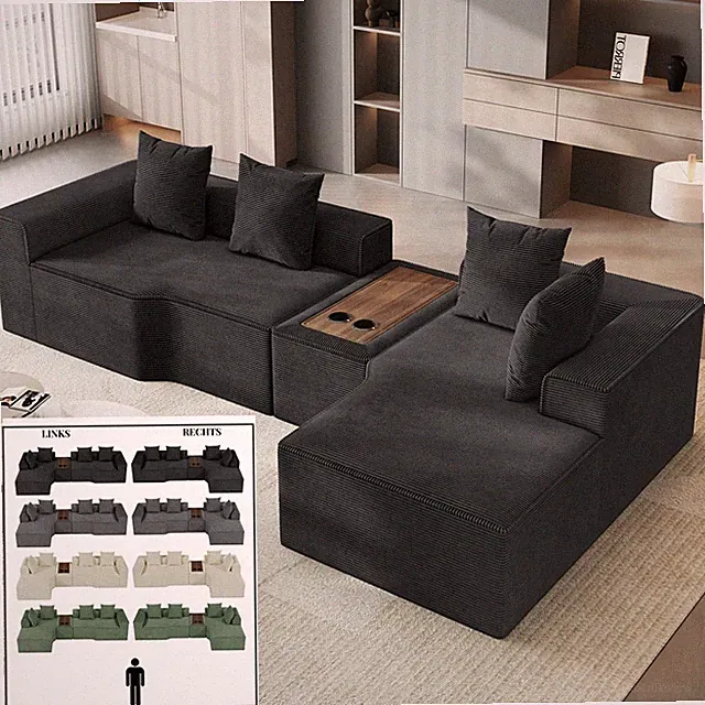 Ecksofa L-Form mit Schlaffunktion Schlafcouch Eckcouch Doppelbett Chaiselongue