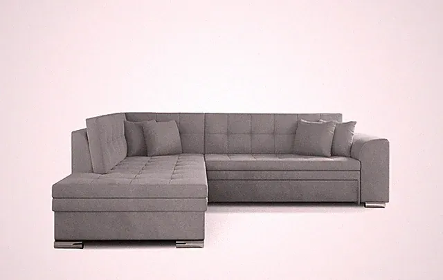 Ecksofa mit Schlaffunktion Plavio ohne Bettkasten Gewebe Modern L-Form Sofa 23