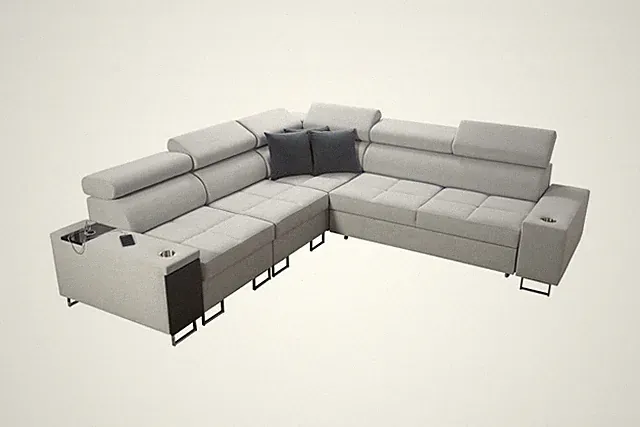 Ecksofa mit Schlaffunktion Wohnlandschaft Margo III L-Form Sofa XXL Modern 26