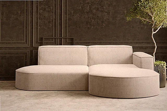 Ecksofa Modena Studio Beige Rechts