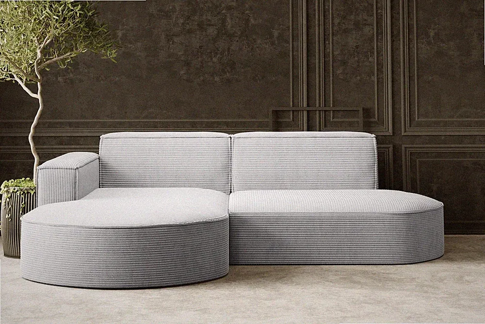 Ecksofa Modena Studio Hellgrau Links