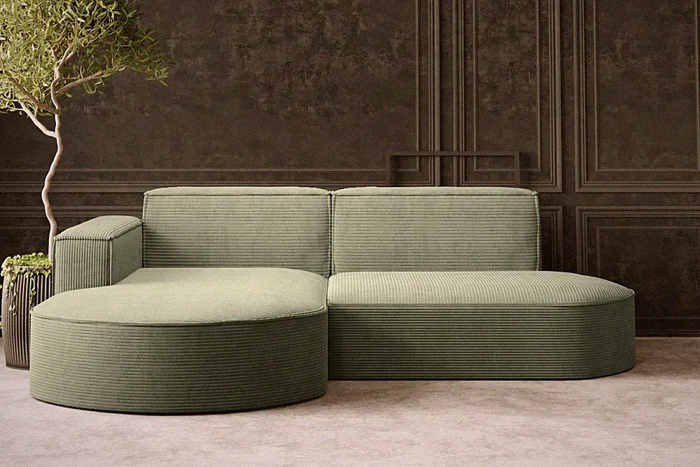 Ecksofa Modena Studio Hellgrün Links