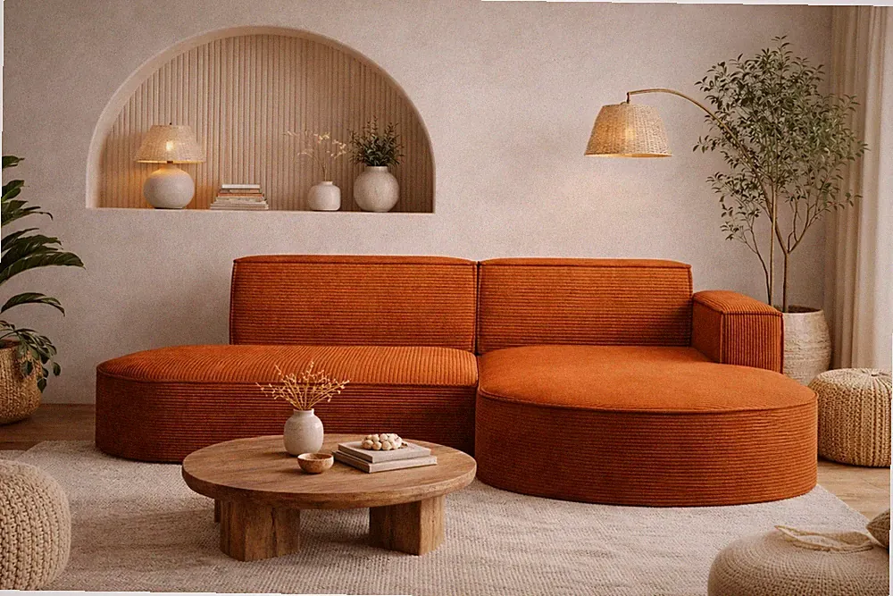 Ecksofa Modena Studio Kupfer Rechts