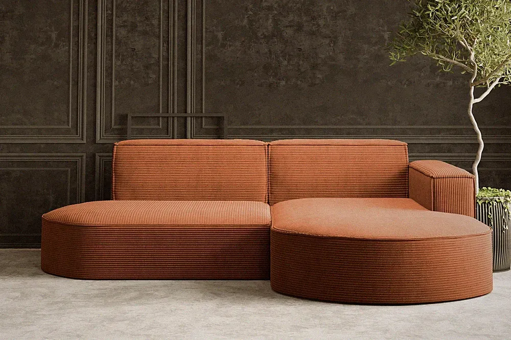 Ecksofa Modena Studio Kupfer Rechts