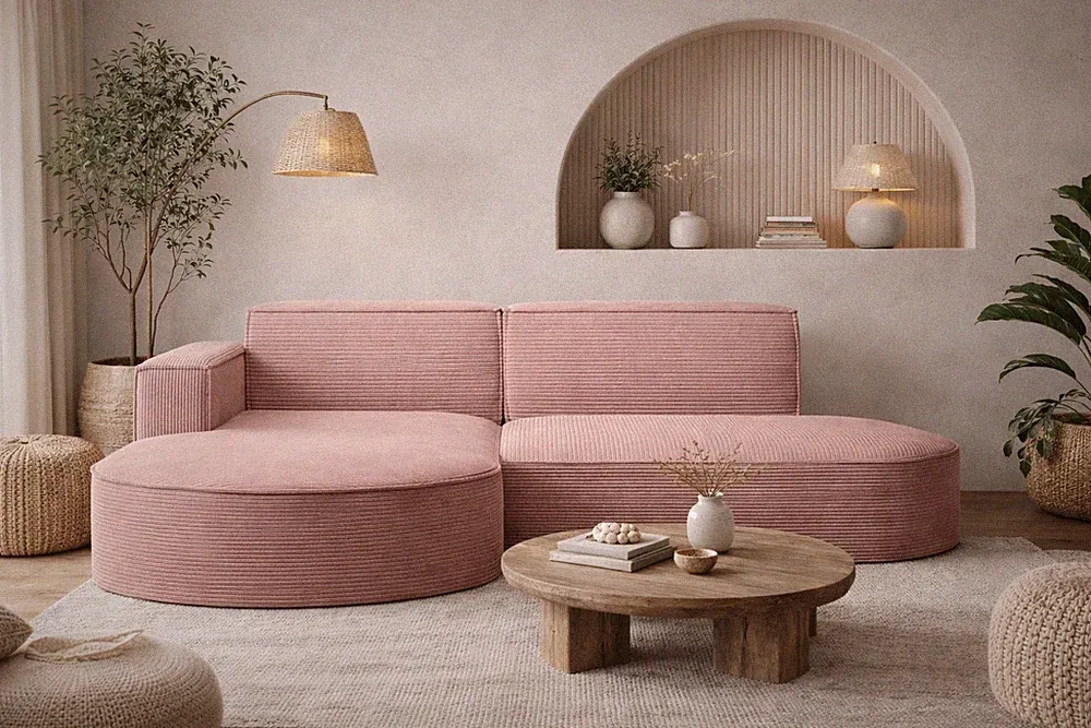 Ecksofa Modena Studio Rosa Links