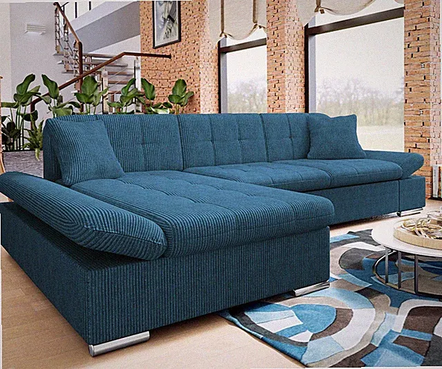 Ecksofa Narala Cord L-Form Couchgarnitur Couch Chaiselongue Polstercouch