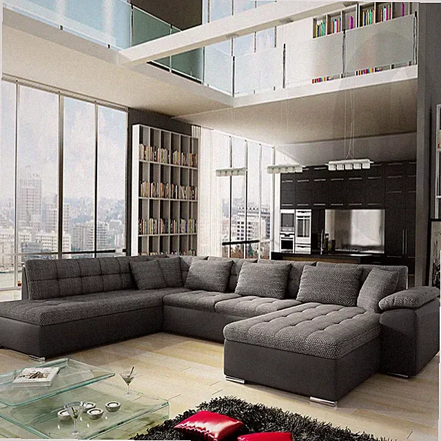 Ecksofa Nicole Eckcouch Sofa mit Schlaffunktion Wohnzimmer Wohnlandschaft