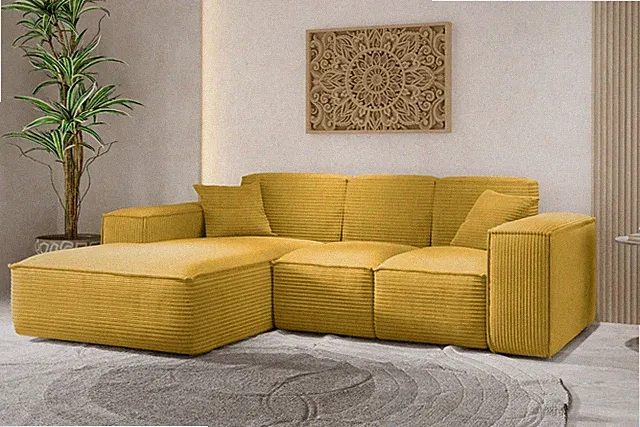 Ecksofa Siena L-form Gelb Links