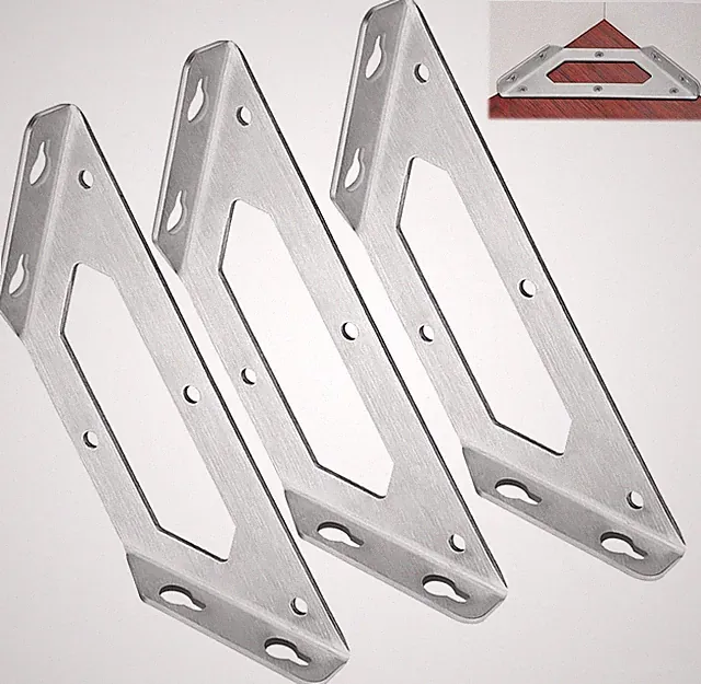 Eckverbinder Edelstahl 10Stk 14,5cm Möbelwinkel Möbelbau Winkelverbinder