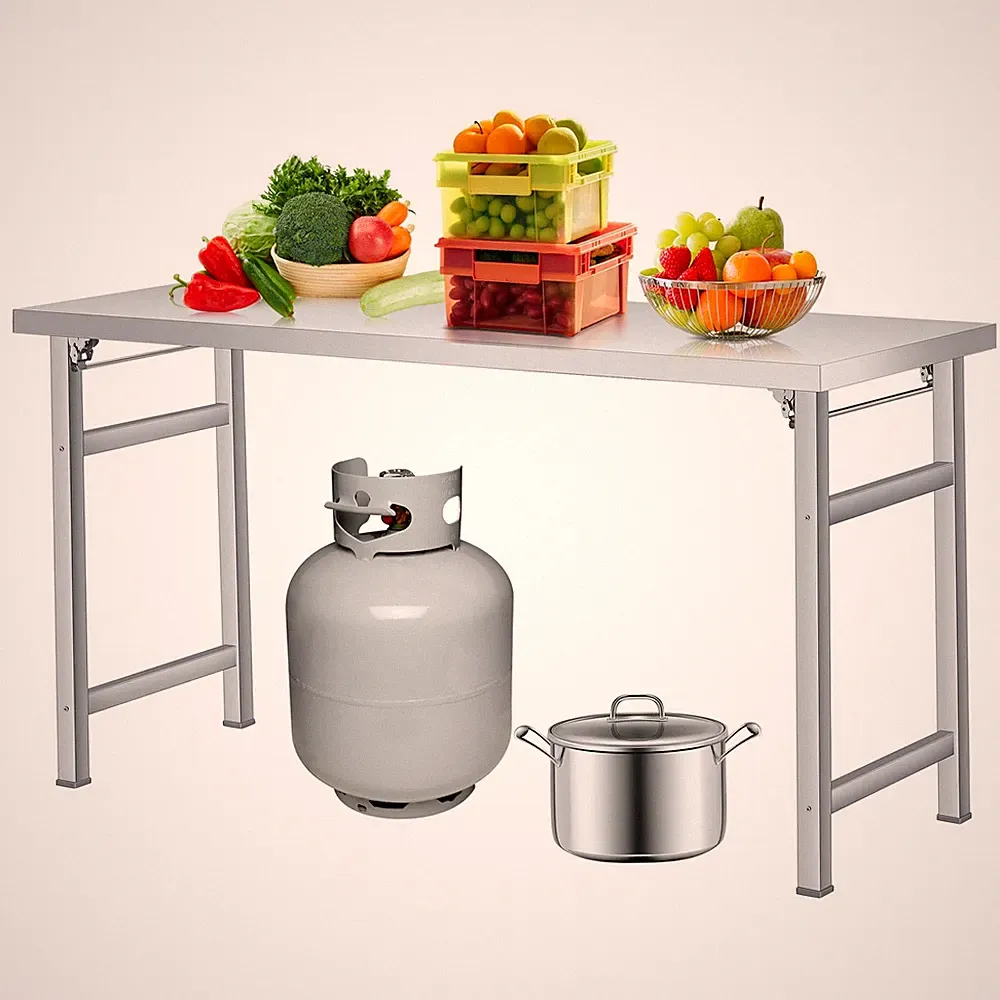 Edelstahl Klapptisch Gastro Arbeitstisch 236kg faltbar Küche Garage Camping