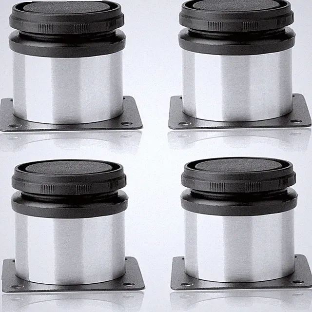 Edelstahl Möbel Füße Verstellbar Schwarz Silber Küchen Tisch Schrank Regal 4...