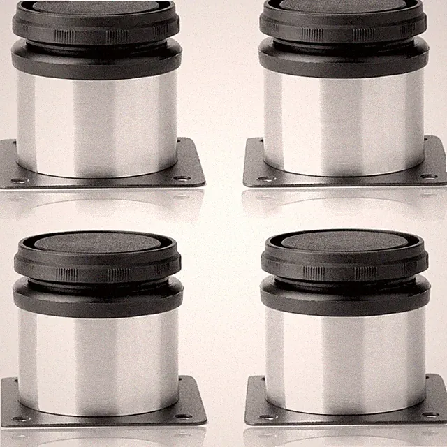Edelstahl Möbelfüße verstellbar 50x50mm schwarz silber Tische Schränke