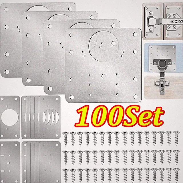 Edelstahl Scharnier Befestigungsplatten Set reparatur Möbelmontage