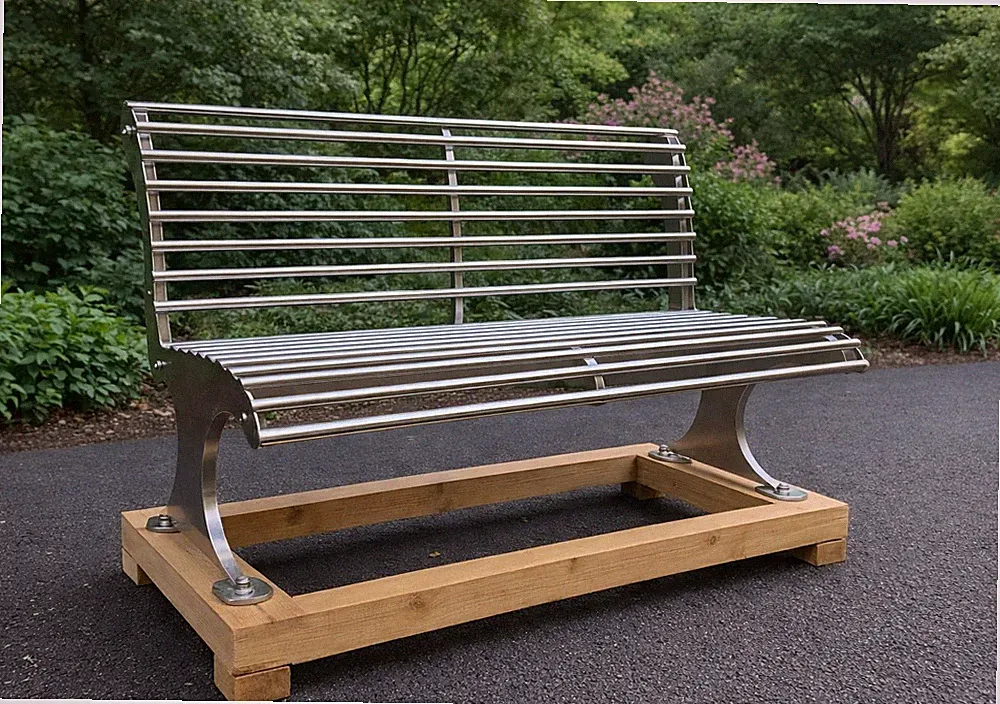 ✨ Edelstahl Sitzbank – Modernes Design & Handgefertigte Qualität ✨