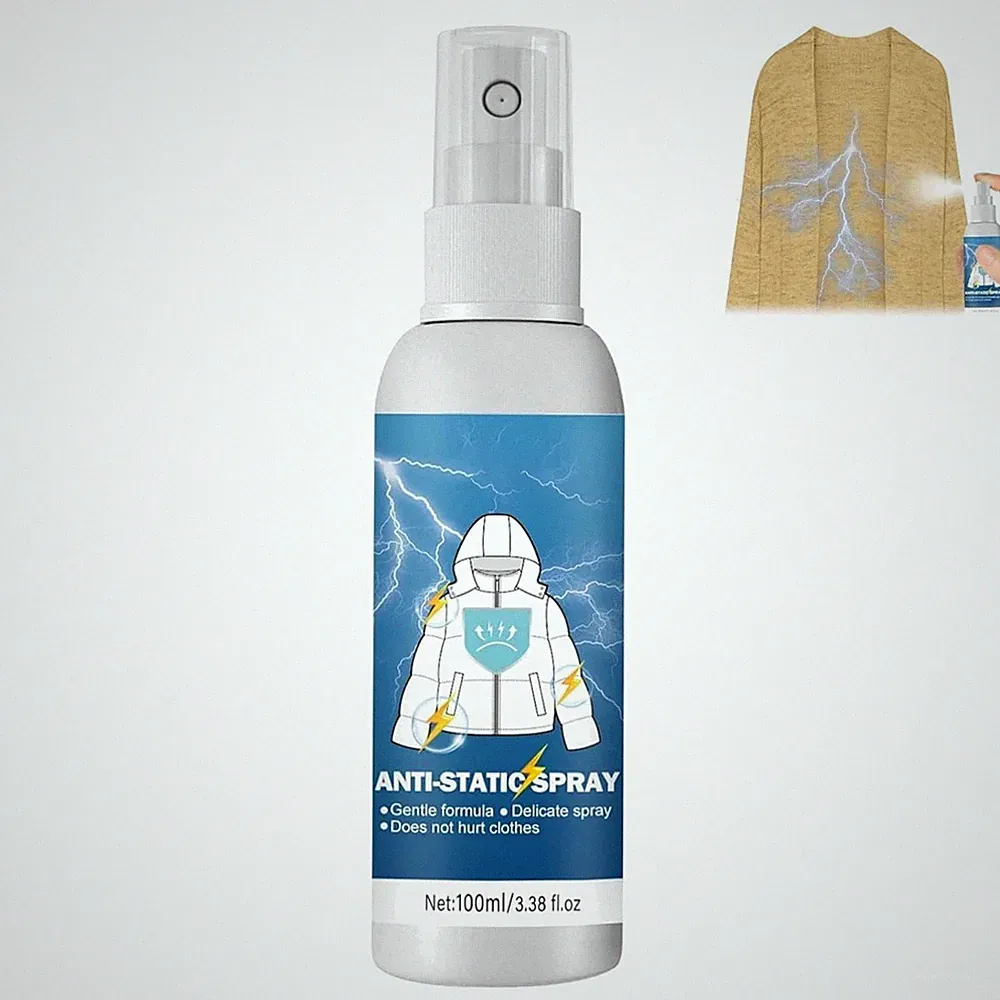Effektives Antistatik Spray – 100 ml für Kleidung, Möbel & Autos, Langanhaltend