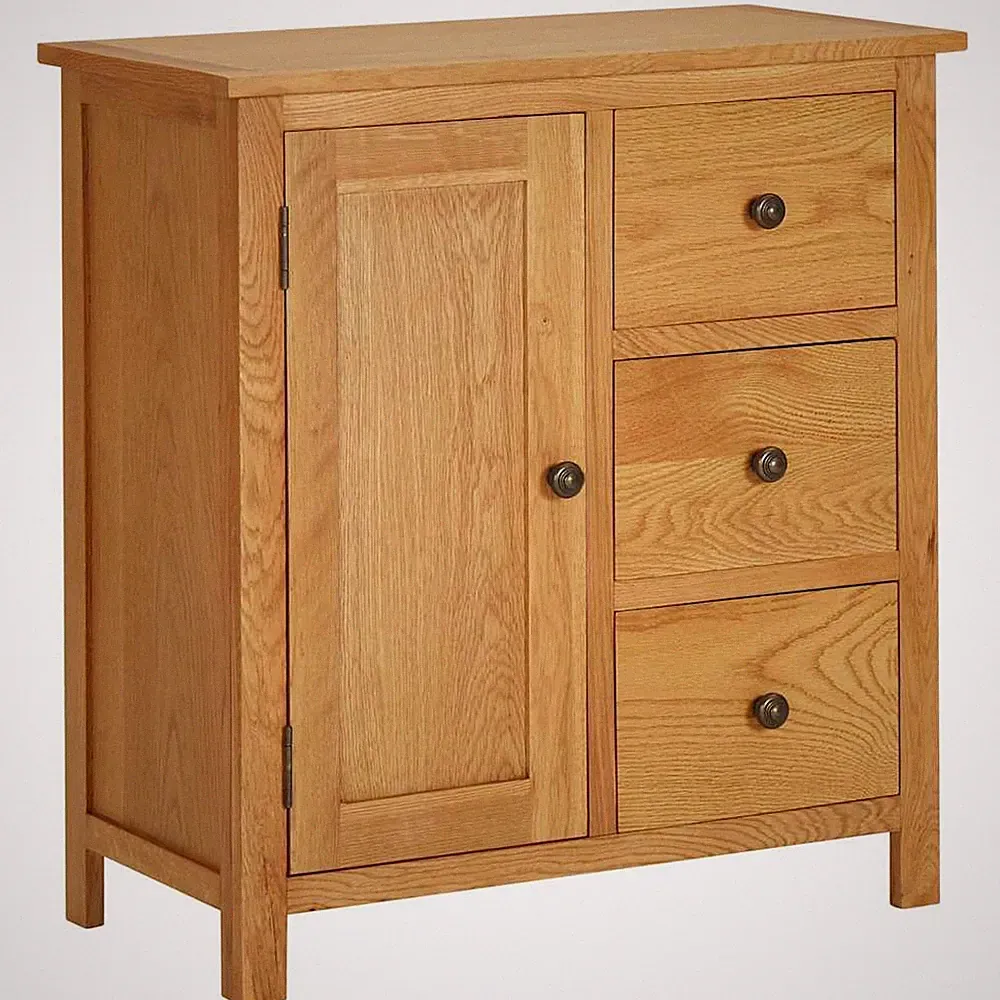 Eiche Massiv Küchenschrank Sideboard Kommode Anrichte Beistellschrank vidaXL