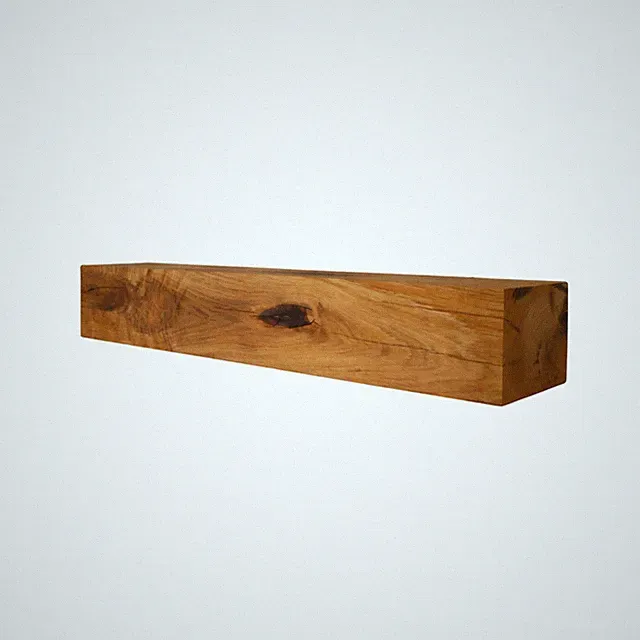 Eichenregal Rustikal Eichenbalken Natur Massivholz Wandregal 50cm geölt