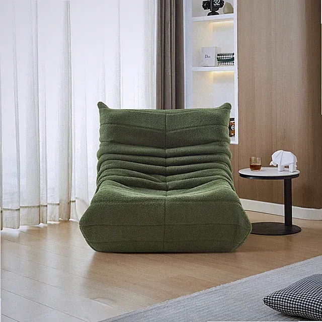 Einzelsofa Lazy Boy Sessel Relaxstuhl Wohnzimmer Hochdichte Lambswool Grün New.