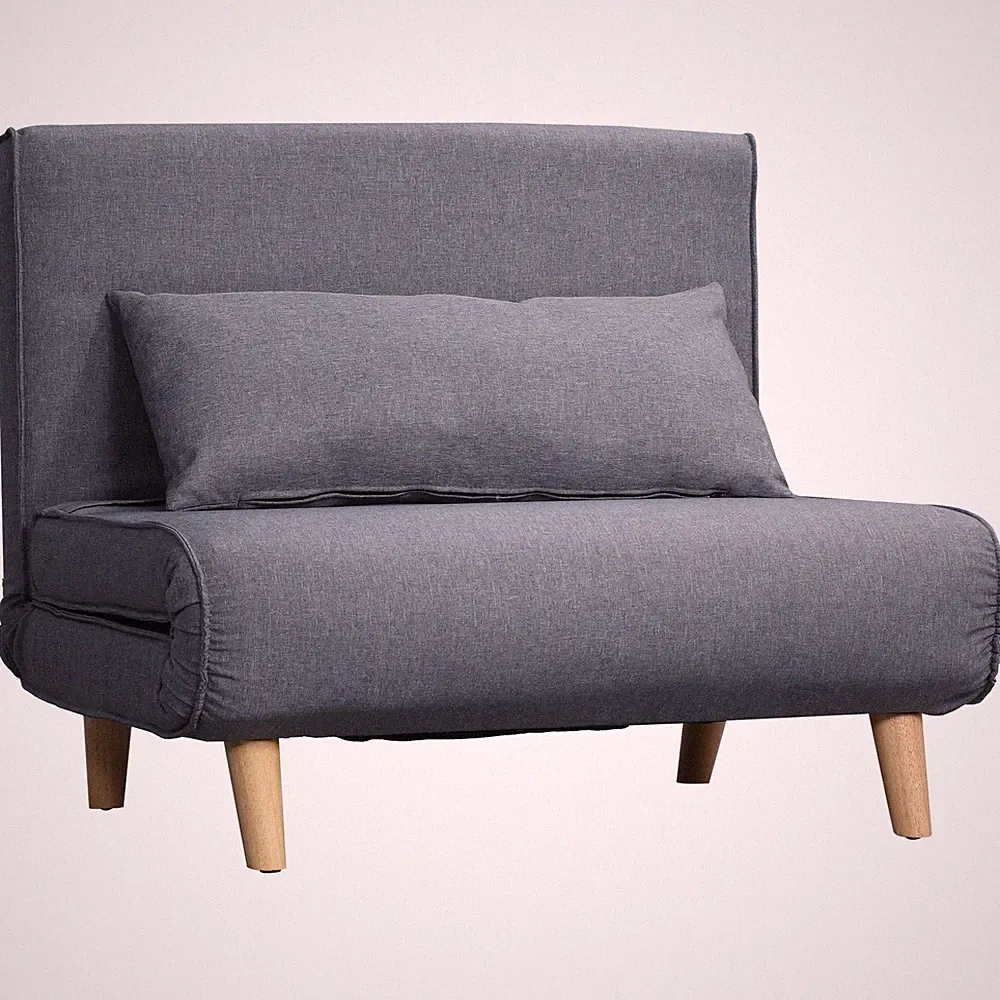 Einzelsofa Sofabett Klappsofa Rückenlehne nordisch skandinavisch Refurbished